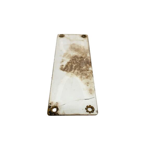 Vintage Porcelain Inspectors test Sign with Grommets One Sided - Picture 5 of 6